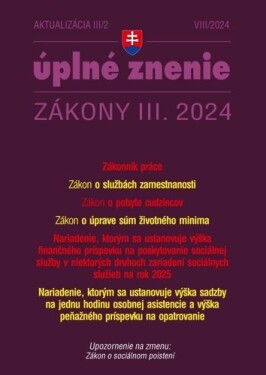 Aktualizácia III/2 2024 Zákonník práce zamestnávanie