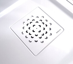 GELCO - SET - Čtvercová krytka sifonu bílá KSM104W + sifon PB90EXN minus KSM104W-SN90