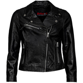 Dámská Kožená Bunda Křivák Lizzy Nuvell Brixton Černá Velikost: XS