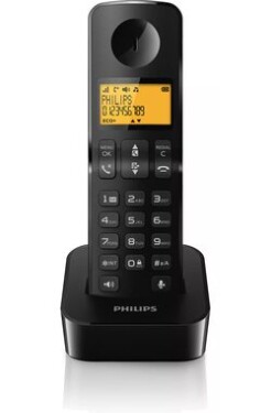 Philips D2601B/53 černá / Bezdrátový telefon / 1.6" grafický displej / doba hovoru 16 hodin (D2601B/53)