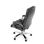 Kancelářské křeslo, houpací mechanismus, šedá ekokůže, KA-F1385 GREY