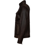 Pánská Kožená Bunda Gary Johnson Brixton Hnědá Velikost: M