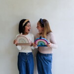 MIMI & LULA Dětská šperkovnice Pink Rainbow, růžová barva, textil