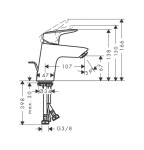 HANSGROHE - Logis Umyvadlová baterie s výpustí, EcoSmart, CoolStart, chrom 71075000
