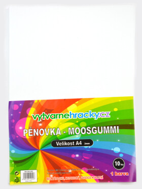 Pěnovka A4, tl. ca 2mm - bílá, 10ks