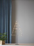 STAR TRADING Dekorativní LED stromek Triangle Tree 90 cm, stříbrná barva, plast