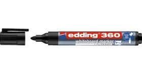 Edding 360 černá / Popisovač na bílé tabule / kulatý hrot / šířka stopy 1,5-3 mm (4-360001)