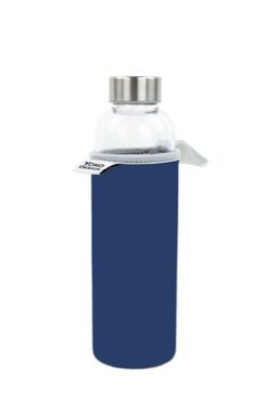 Yoko Design skleněná láhev v neoprenovém pouzdru 500 ml modrá (3411800014291)