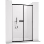 CERANO - Sprchové posuvné dveře Orlano L/P - 5 mm - černá matná, transparentní sklo - 140x195 CER-8050BD75052