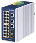 Planet IGS-4215-16P2T / Switch průmyslový / L2/L4 Managed / 16x Gigabit PoE+ RJ-45 / 2x SFP / IP30 (IGS-4215-16P2T2S)