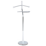 Němý sluha, výška 120 cm, masiv kaučukovník, bílý lak, kov chrom, nos. 5 kg