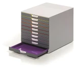 Durable VARICOLOR / Zásuvkový box / 10 zásuvek / formát C4 / plast / 292×356×280 mm (761027)