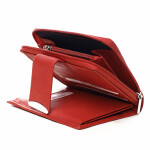 Praktická dámská kožená peněženka Karina, červená