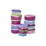 Rice Mini dózy s víčkem - set 12 ks, fialová barva, multi barva, plast