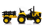 Mamido Dětský elektrický traktor s vlečkou 12V 7Ah žlutý