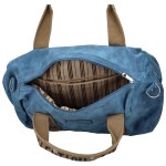 Cestovní dámská koženková kabelka Gita, světle modrá