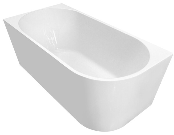 AQUALINE - TIBERA L rohová stojící vana, 160x75cm, bílá E1036