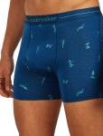 Pánské merino boxerky ICEBREAKER Mens 150 Anatomica Boxers Ski Day, Atlantis/Topaz/Aop velikost: XXL