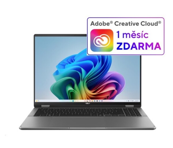 ASUS NTB Vivobook 16 Flip (TP3607SA-OLED099W), Ultra 7 258V, 16" 1920 x 1200, 32GB, 1TB SSD, Intel Arc, W11 Home, Gray EDF_2910312