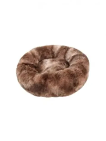 AnimALL Pelíšek plyš kulatý hnědý žíhaný 70 cm (111354)