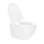 WC s prkénkem softclose závěsné SAT Fusion bílé vírové SATFUS010RTORP SATFUS010RTORP