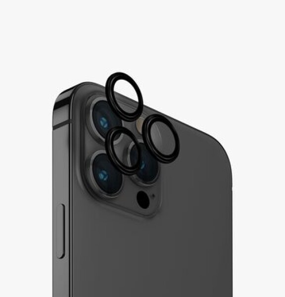 Uniq Optix hliníkové ochranné sklo na čočku fotoaparátu pro Appple iPhone 15 Pro Midnight (black) (8886463686157)