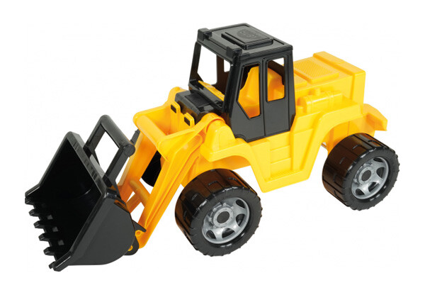 Nakladač žlutočerný Giga Trucks plast 62cm v krabici 70x35x29cm