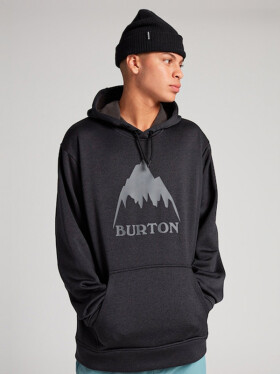 Burton OAK TRUE BLACK HEATHER pánská mikina přes hlavu - M