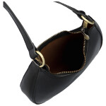 Luxusní dámská kožená kabelka na rameno Delami Vera Pelle Lanny, černá