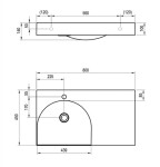 RAVAK - Lite Umyvadlo 80x45 cm, bez přepadu, otvor pro baterii, bílá XJXP1280000
