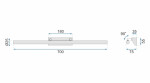Nástěnné svítidlo LED 9W 70CM APP363-1W OSW-08429