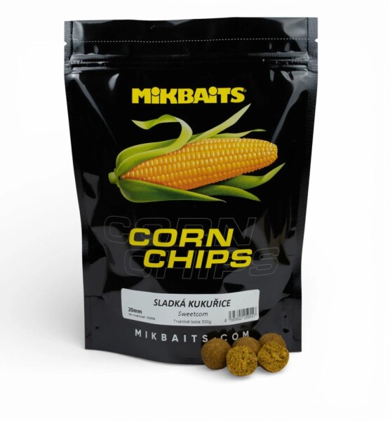 Mikbaits Boilies Corn Chips Sladká kukuřice - 20mm 300g,Mikbaits Boilies Corn Chips Sladká kukuřice - 20mm 300g