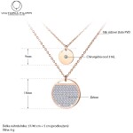 Dvojitý ocelový náhrdelník Acciai - chirurgická ocel, Zlatá 40 cm + 5 cm (prodloužení)