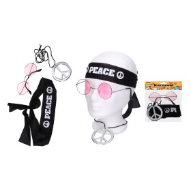 Wiky Sada hipís : čelenka, brýle, náhrdelník