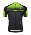 Pánský cyklistický dres MAESTRO, černá/žlutá fluo (elastický materiál MicroCool, velikost M)