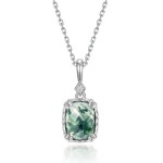 Stříbrný dvojitý náhrdelník Cristy 1 ct MOISSANITE + CERTIFIKÁT, Stříbrná 40 cm + 5 cm (prodloužení) certifikát GRA, hadřík na čištění stříbra, dárková krabička