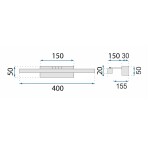 Koupelnové nástěnné LED svítidlo APP1866-1W 40 cm Black OSW-66022