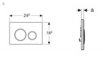 GEBERIT - Sigma21 Ovládací tlačítko splachování, bez výplně/lesklý chrom 115.884.00.1