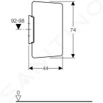 GEBERIT - Příslušenství Pisoárová dělící stěna, plastová, Basic, bílá 115.201.11.1