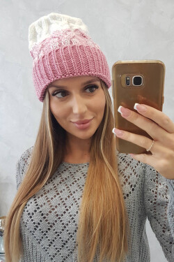 Dámská čepice Samara K346 powder pink+ecru UNI