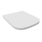 Mereo WC set - Rimless WC hranaté, modul pro sádrokarton, chrom hranaté tlačítko matné MM02NSETRS321