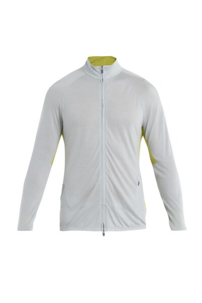 ICEBREAKER Mens ZoneKnit LS Zip, Ether/Bio Lime velikost: M