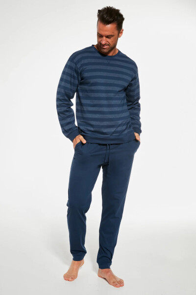 Pánské pyžamo Loose 11 117/235 Tmavě modrá vzor - Cornette tmavě modrá - vzor XL