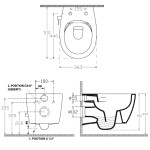 ISVEA - SENTIMENTI CLEANWASH závěsná WC mísa, integrovaný ventil a bidet. sprška, Rimless, 36x51cm, bílá 10ARS1010