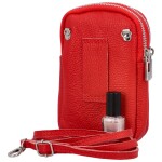 Trendová dámská kožená kapsa Lisa, červená