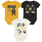 Outerstuff Dětské body Boston Bruins NHL Littlest Player 3Pk Creeper Se Velikost: Batole 0-3 Měsíce