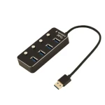 Gembird UHB-U3P4P-01 / USB 3.1 hub s vypínači / 4 porty (UHB-U3P4P-01)