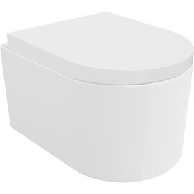 MEXEN/S - Sofia Závěsná WC mísa Rimless Tornado včetně sedátka s slow, duroplast, bílá lesk 30540200T