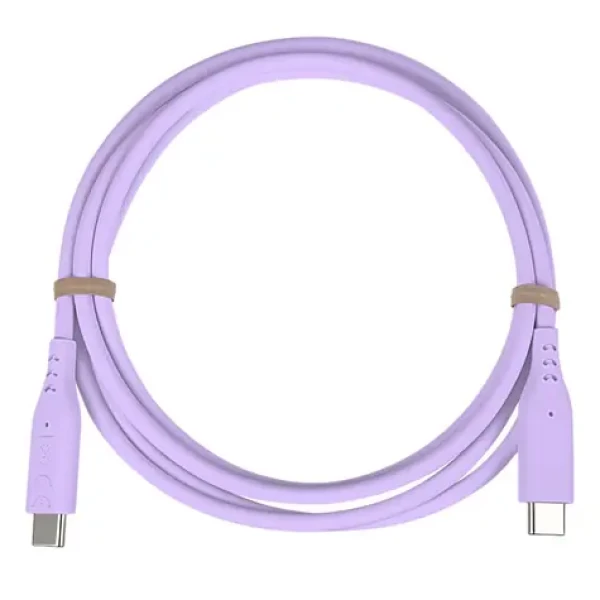 PremiumCord silikonový USB-C - USB-C fialová / Kabel / 60W / PD / 480 Mbps / 1,5 m (ku31sa15v)