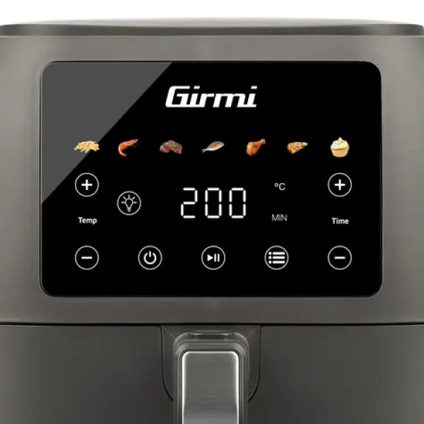 Girmi FG92 šedá / Horkovzdušná fritéza / 8 l / 1700 W / dotykový displej / 7 programů (FG92)